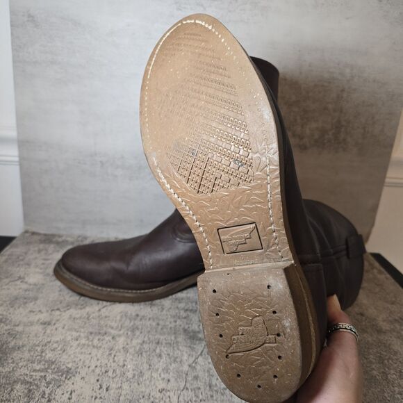 Red Wings Pecos 1155 Brown Leather Western Cowboy Boots Men's size 9.5 E - Picture 7 of 10